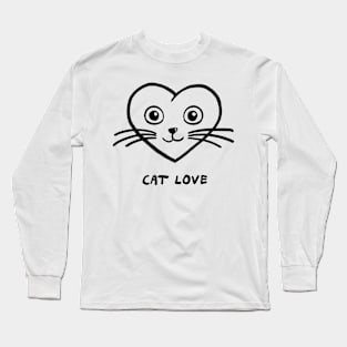 Dramabite Cat Love Cats Kitten Funny Cute Cat Lover Gift Graphic Kitty Long Sleeve T-Shirt